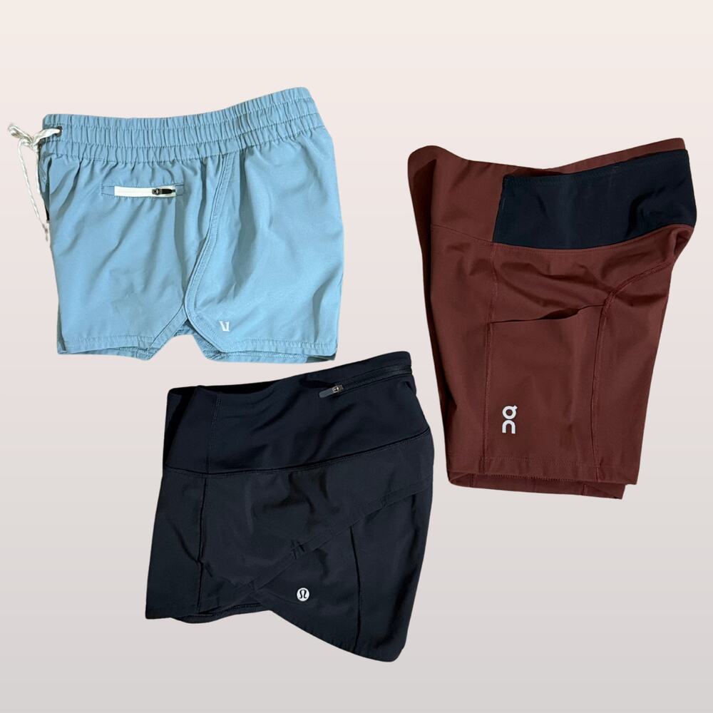 ON Running VUORI LULULEMON Women's Shorts size Small 4 Lot of 3 Pairs - Picture 2 of 13